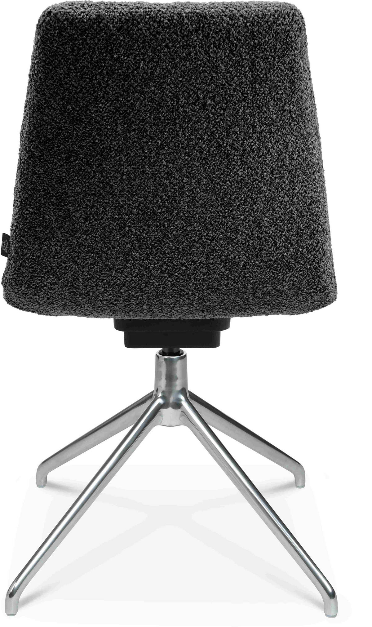 STUHL  in Aluminium Flachgewebe  - Alufarben/Grau, Design, Textil/Metall (46/81,5-84,5/55cm) - Johann Jakob