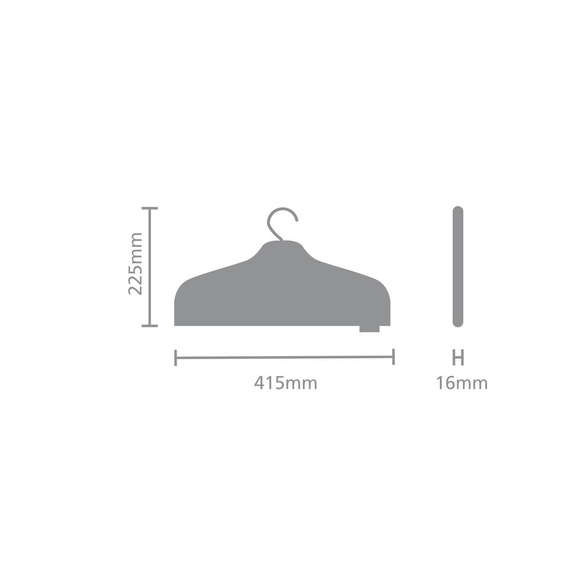 KLEIDERBÜGEL Textil  - Grau, Basics, Textil (41,5/22,5/22,5cm) - Brabantia
