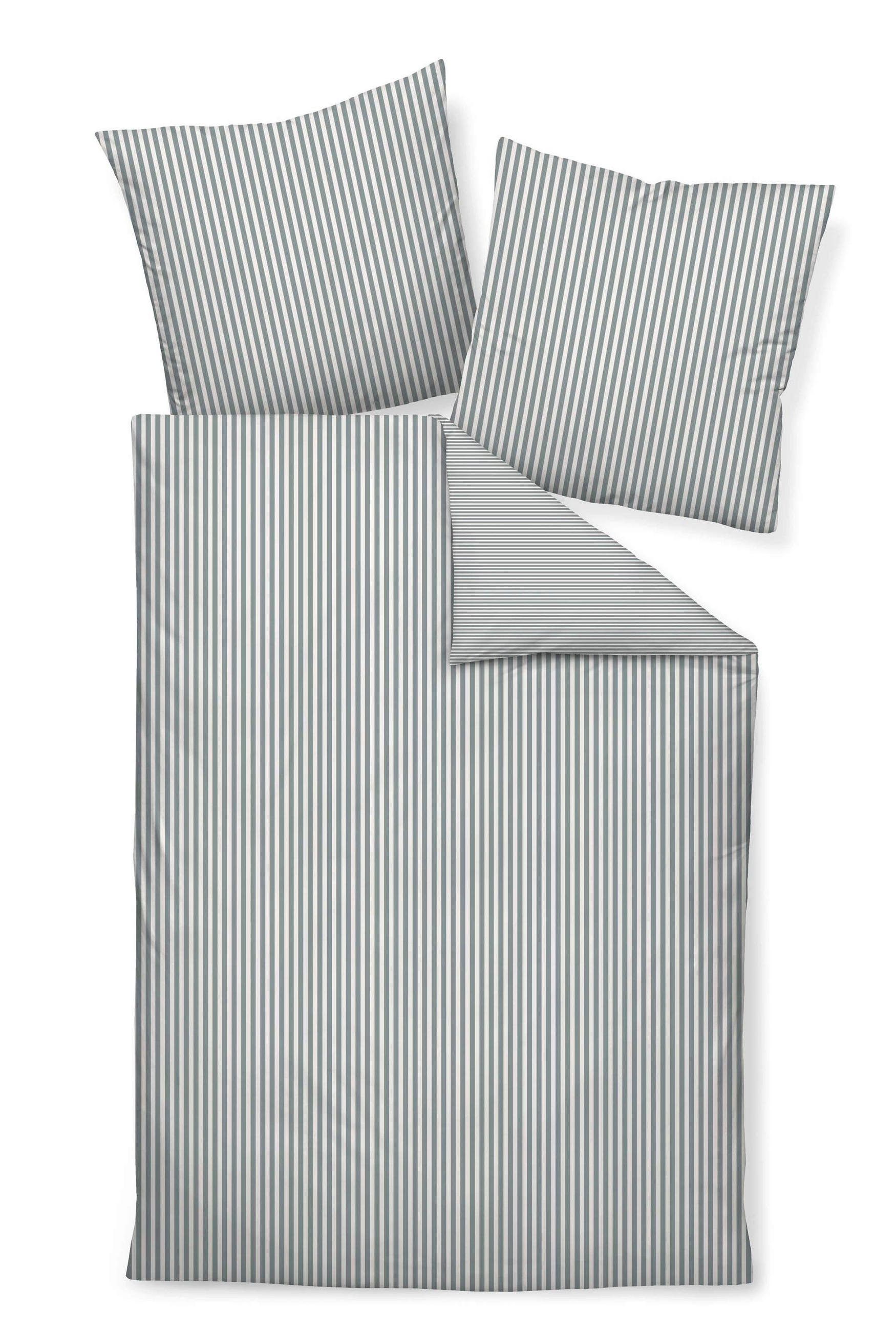 WENDEBETTWÄSCHE Giorgio Makosatin 200/220 cm  - Silberfarben/Weiß, KONVENTIONELL, Textil (200/220cm) - Janine