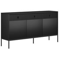 SIDEBOARD Maggiore  in 154,5/82,6/39 cm  - Schwarz, Design, Holzwerkstoff/Metall (154,5/82,6/39cm) - Boxxx