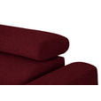 ECKSOFA in Chenille Rot 205/280 cm - Rot/Schwarz, Design, Textil/Metall (205/280cm) - Xora
