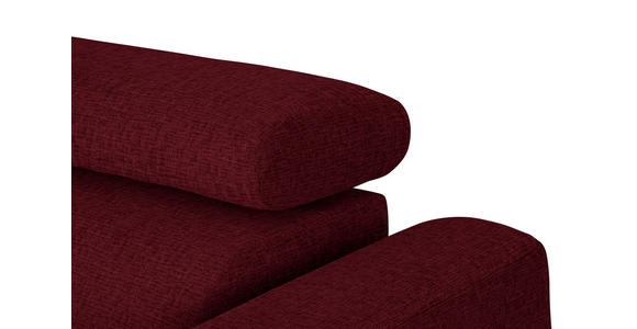 ECKSOFA in Chenille Rot 205/280 cm - Rot/Schwarz, Design, Textil/Metall (205/280cm) - Xora
