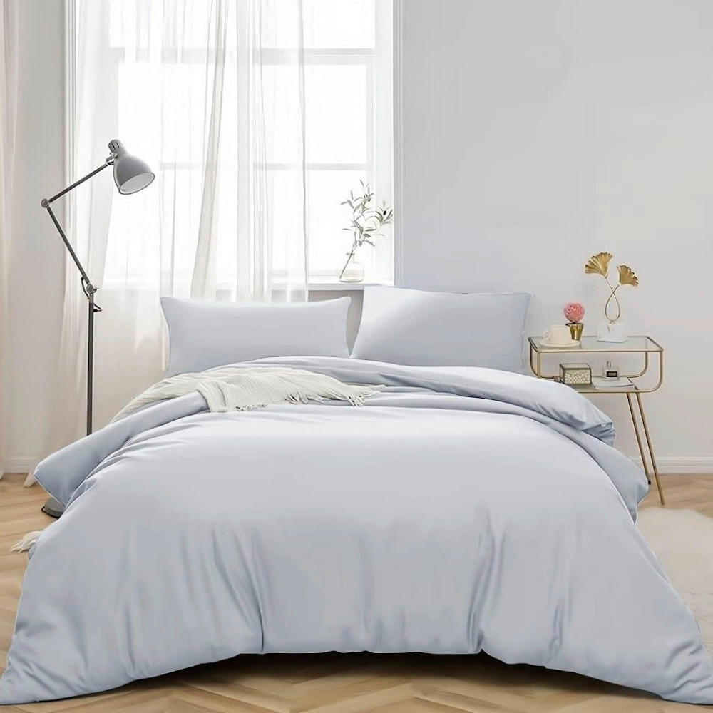 ÁGYNEMŰHUZAT-GARNITÚRA 140/200 cm  - ezüst, Basics, textil (140/200cm)