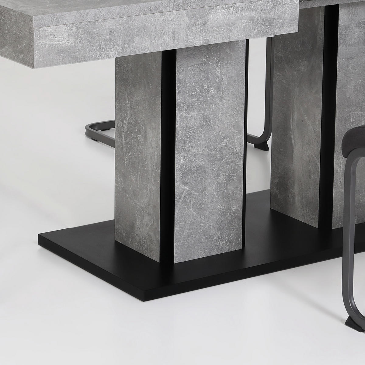 ESSTISCH Anthrazit, Grau rechteckig  ausziehbar  - Anthrazit/Grau, MODERN, Holzwerkstoff (140/80/76cm) - MID.YOU