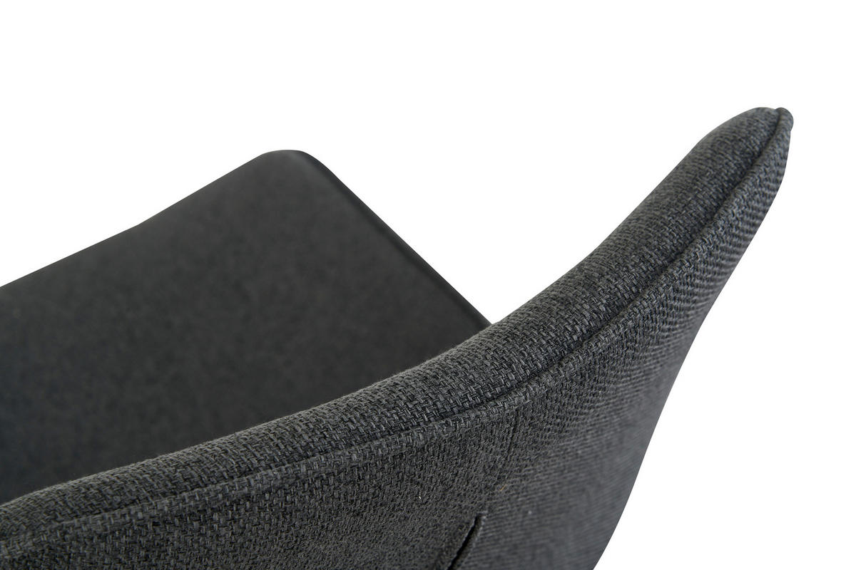 STUHL-SET 2 Stück  in Webstoff Textil  - Anthrazit/Schwarz, MODERN, Textil/Metall (52/85/61cm) - MID.YOU