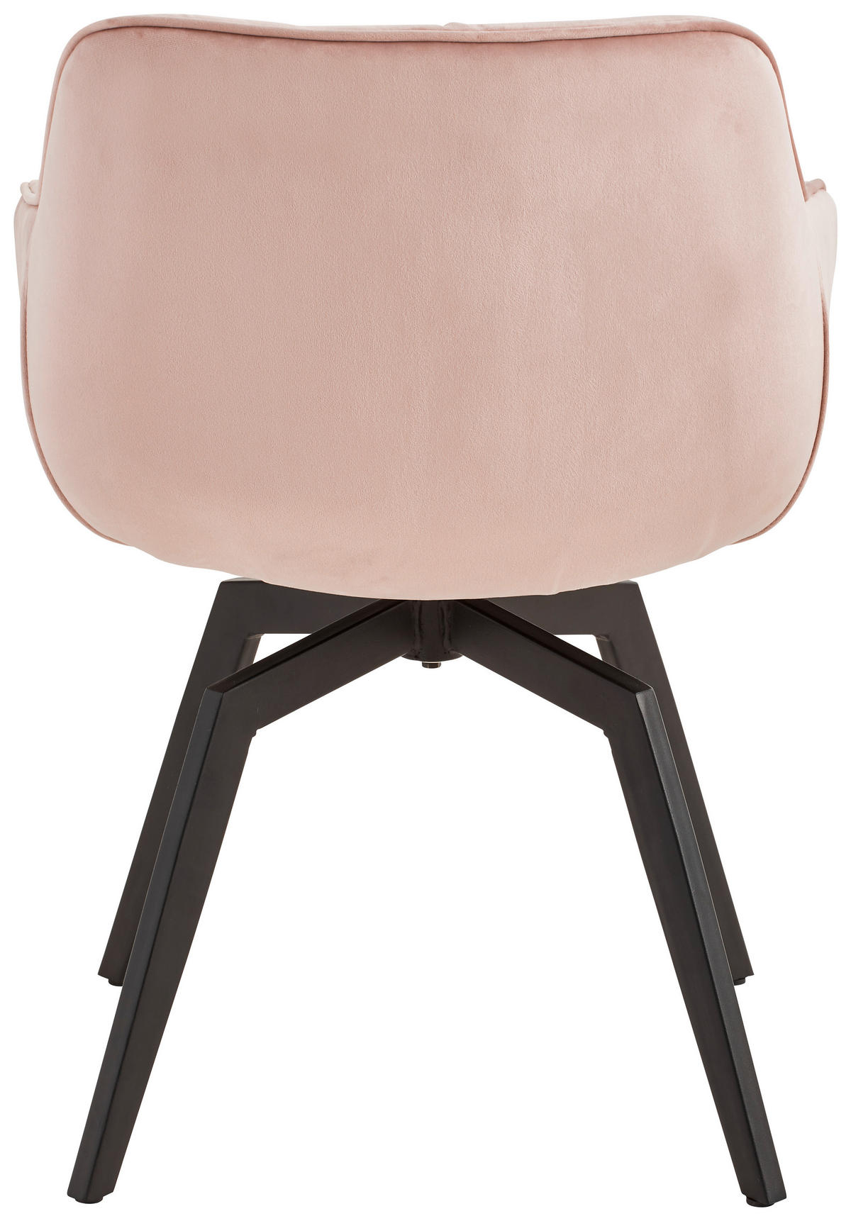 ARMLEHNSTUHL  in Eisen Samt  - Schwarz/Rosa, MODERN, Holz/Textil (58/83/63cm) - Livetastic