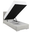 BOXBETT 90/200 cm  in Ecru  - Chromfarben/Ecru, KONVENTIONELL, Kunststoff/Textil (90/200cm) - Carryhome
