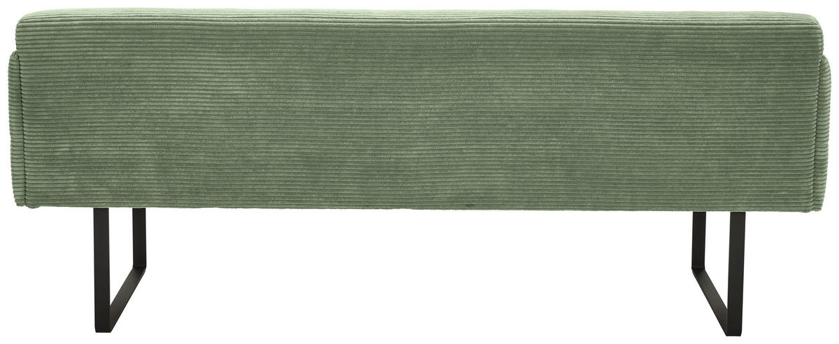 SITZBANK 217/85/69 cm Cord Graugrün Metall  - Schwarz/Graugrün, Design, Textil/Metall (217/85/69cm) - Musterring