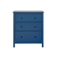 KOMODA  85/96/40 cm  plava  - crna/plava, Dizajnerski, metal/drvo (85/96/40cm)