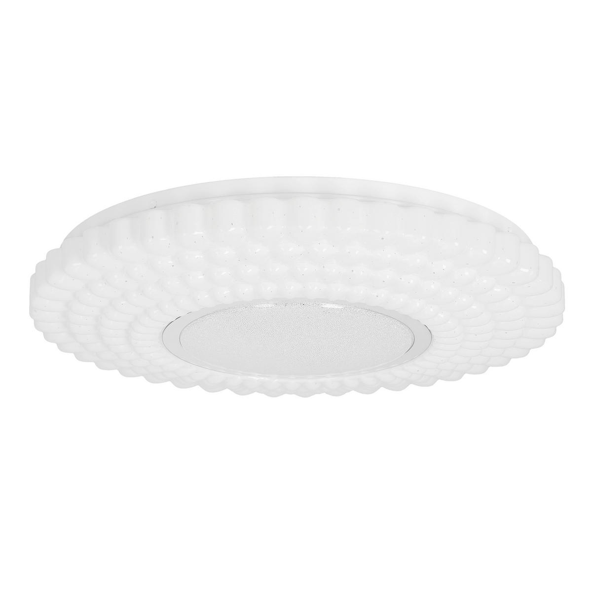 LED-DECKENLEUCHTE 38/38/7 cm   - Chromfarben/Weiß, KONVENTIONELL, Kunststoff/Metall (38/38/7cm)