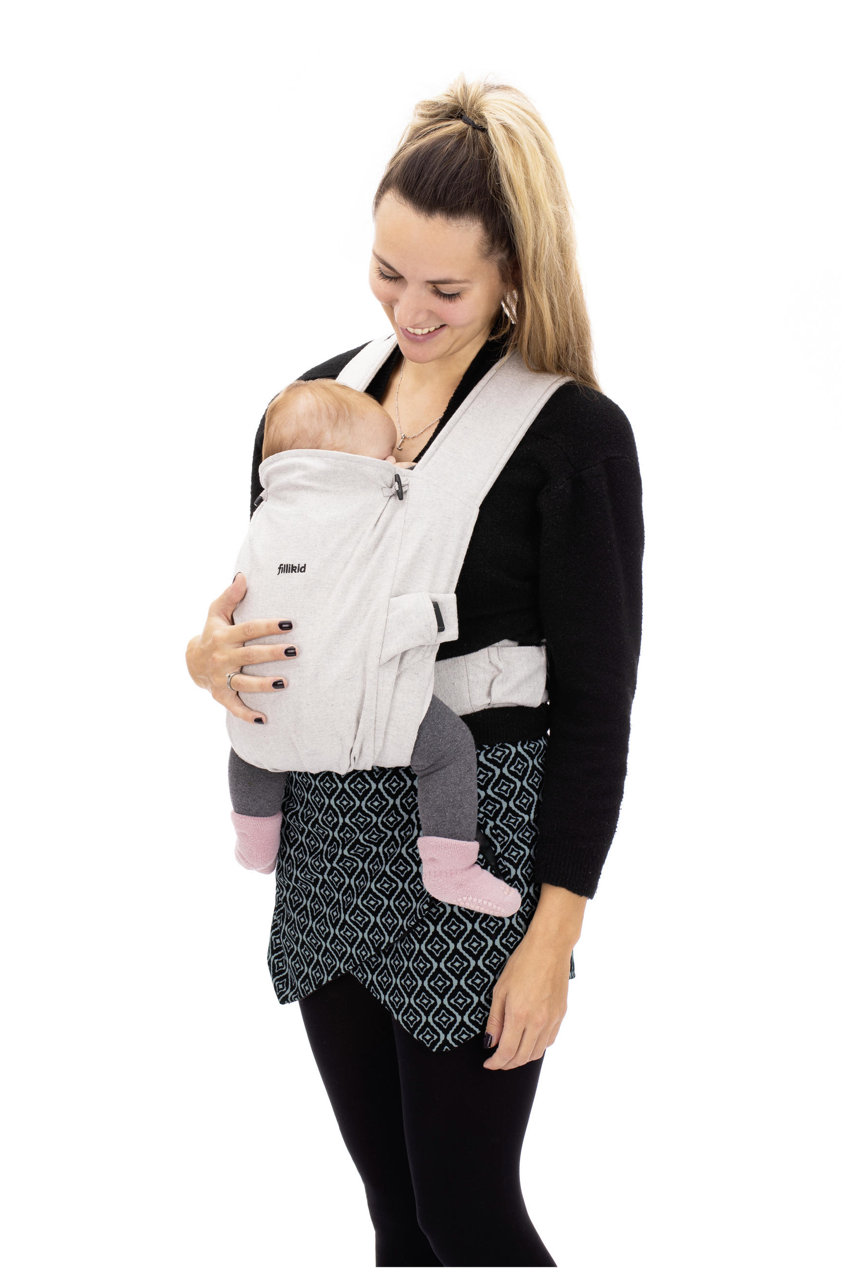 BABYTRAGE Natural  - Hellgrau, Basics, Textil (37/34cm) - Fillikid