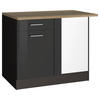 ECKUNTERSCHRANK 110/85/60 cm  in Graphitfarben  - Silberfarben/Graphitfarben, MODERN, Holzwerkstoff/Metall (110/85/60cm) - Held