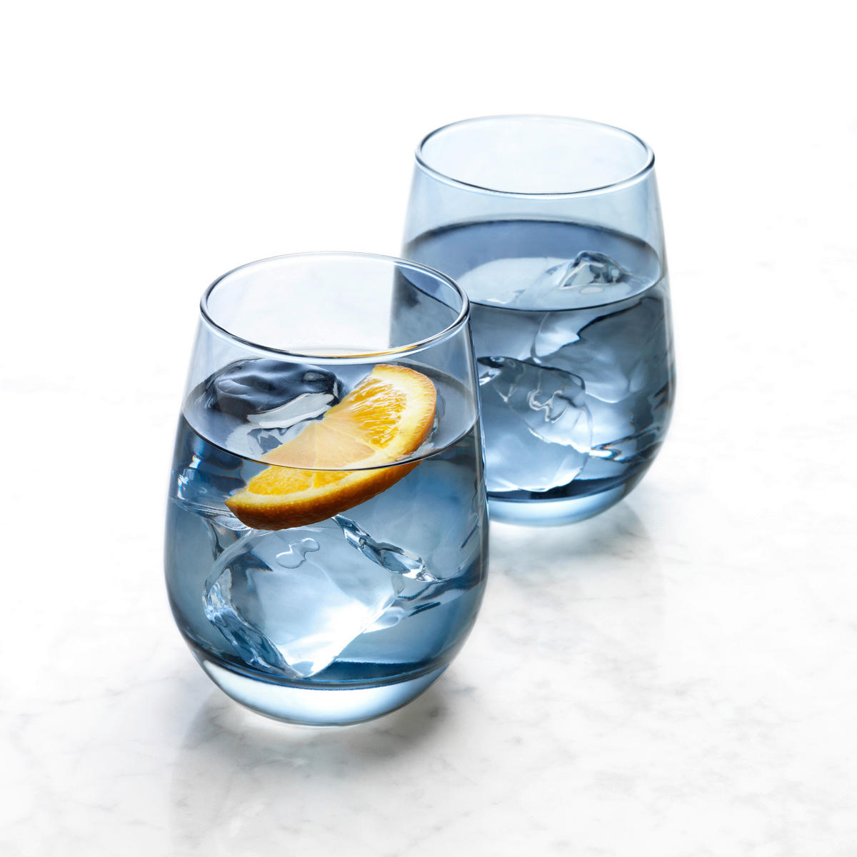 GLÄSERSET STEMLESS  12-teilig  - Hellblau, Basics, Glas (9/11,5cm)