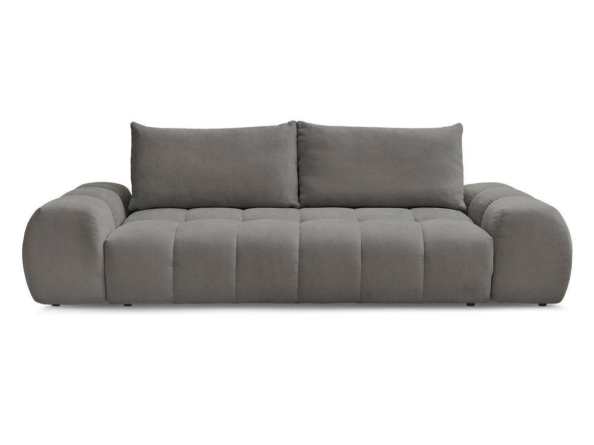 SCHLAFSOFA EVEREST  mit Rücken echt, Armteil links, Armteil rechts Struktur Dunkelgrau  - Dunkelgrau/Schwarz, MODERN, Kunststoff/Textil (278/90/115cm)