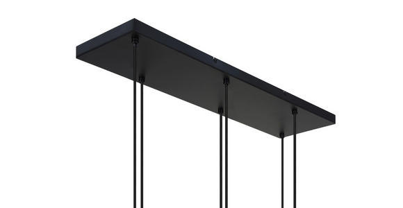 HÄNGELEUCHTE 77,5/24/120 cm  - Schwarz/Grau, Trend, Glas/Metall (77,5/24/120cm) - Novel