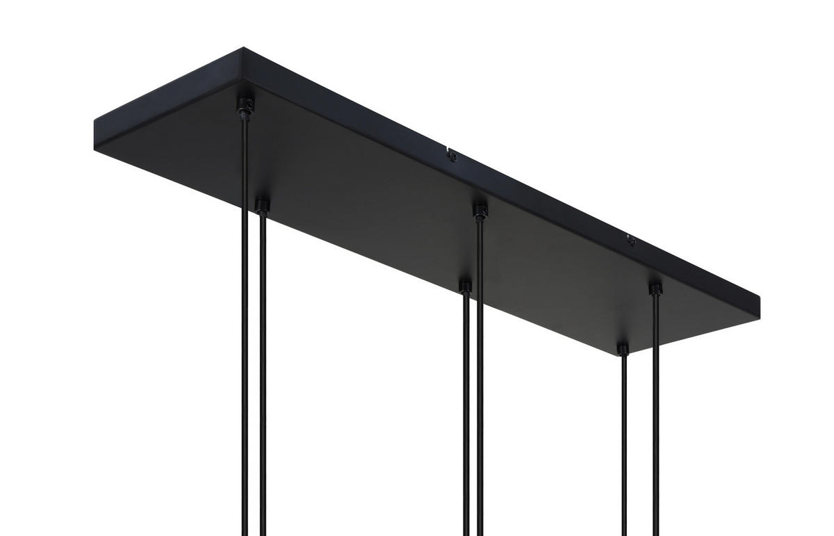 HÄNGELEUCHTE 77,5/24/120 cm    - Schwarz/Grau, Trend, Glas/Metall (77,5/24/120cm) - Novel