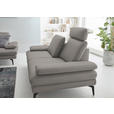 2,5-SITZER in Leder Silberfarben  - Silberfarben/Schwarz, Design, Leder/Metall (196/86/104cm) - Dieter Knoll