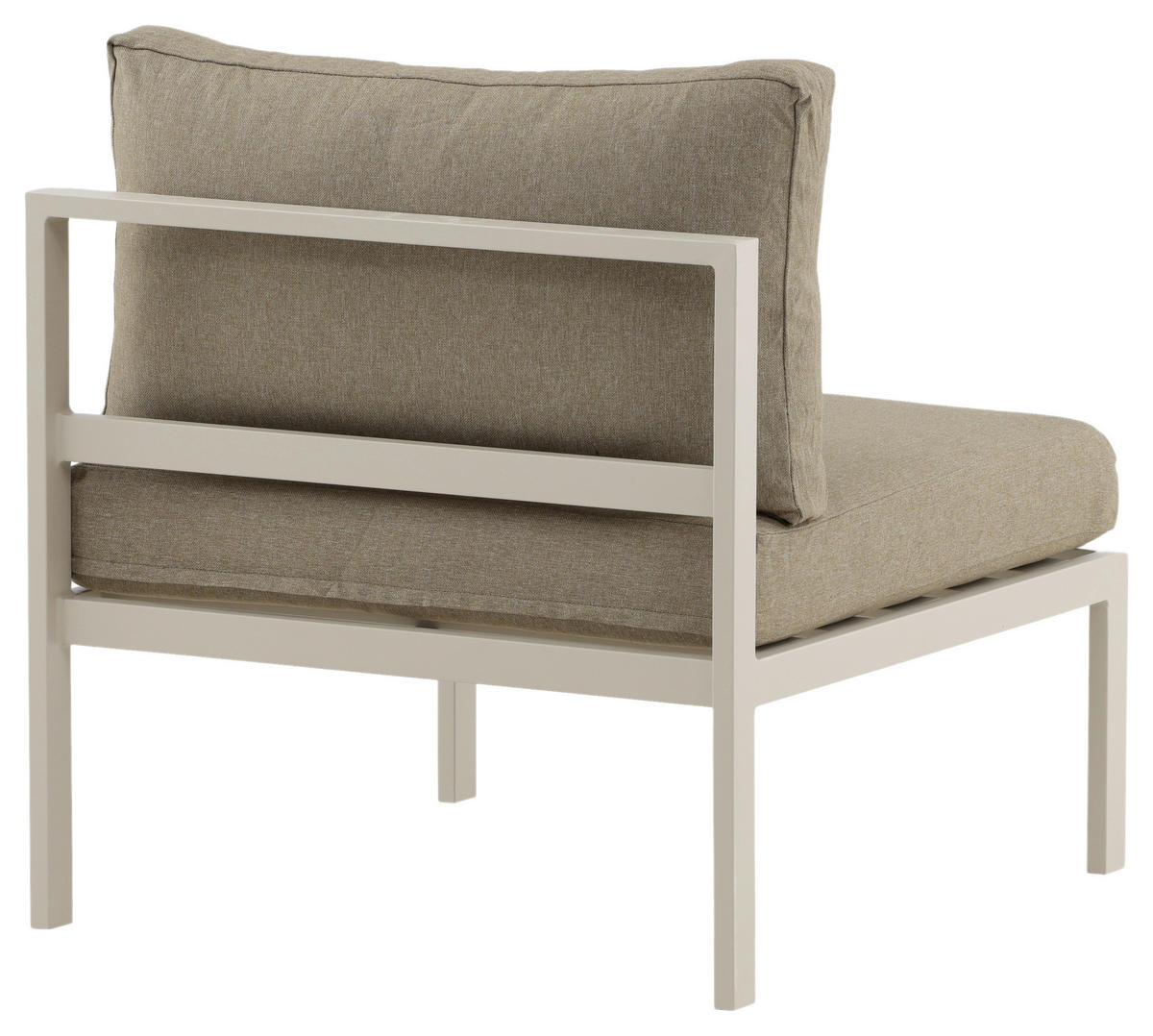 LOUNGESESSEL  - Beige/Grau, KONVENTIONELL, Metall (70/65/74cm) - Gardenson