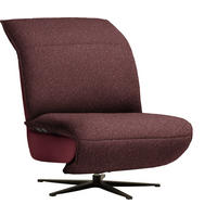 SESSEL Flachgewebe, Mikrofaser Bordeaux  - Bordeaux/Schwarz, Design, Textil/Metall (84/65/91cm) - Koinor