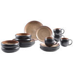 KOMBISERVICE FARO 16-teilig  - Braun, Design, Keramik - Novel