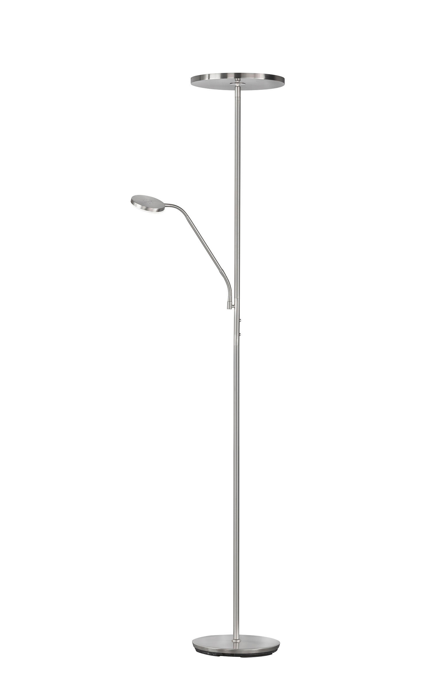 LED-STEHLEUCHTE 30/180 cm    - Nickelfarben, Basics, Kunststoff/Metall (30/180cm)