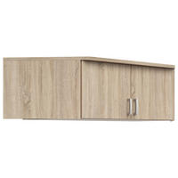 AUFSATZSCHRANK 165/39/56 cm   - Silberfarben/Sonoma Eiche, KONVENTIONELL, Holzwerkstoff/Kunststoff (165/39/56cm) - Boxxx