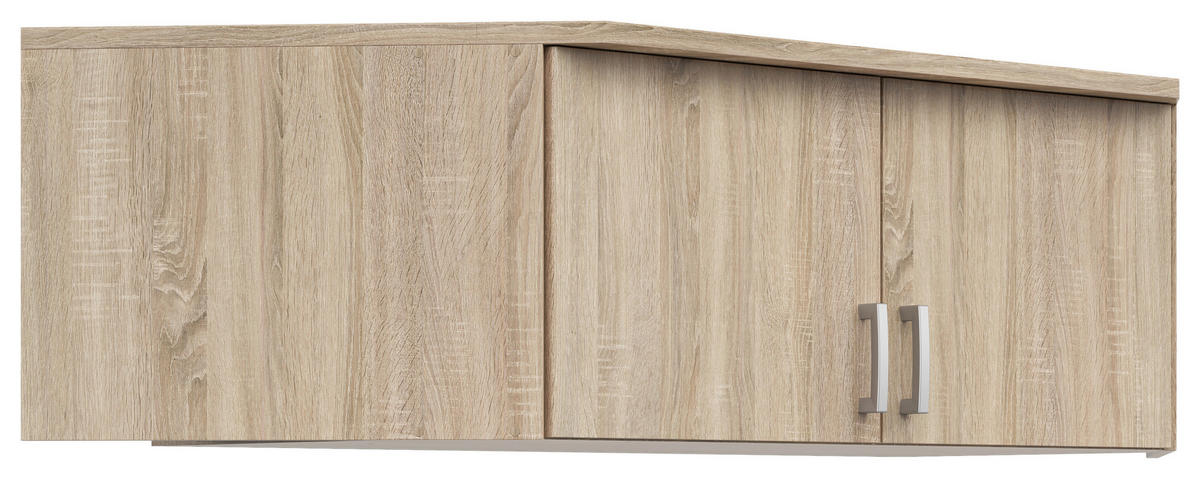 AUFSATZSCHRANK 165/39/56 cm   - Silberfarben/Sonoma Eiche, KONVENTIONELL, Holzwerkstoff/Kunststoff (165/39/56cm) - Boxxx