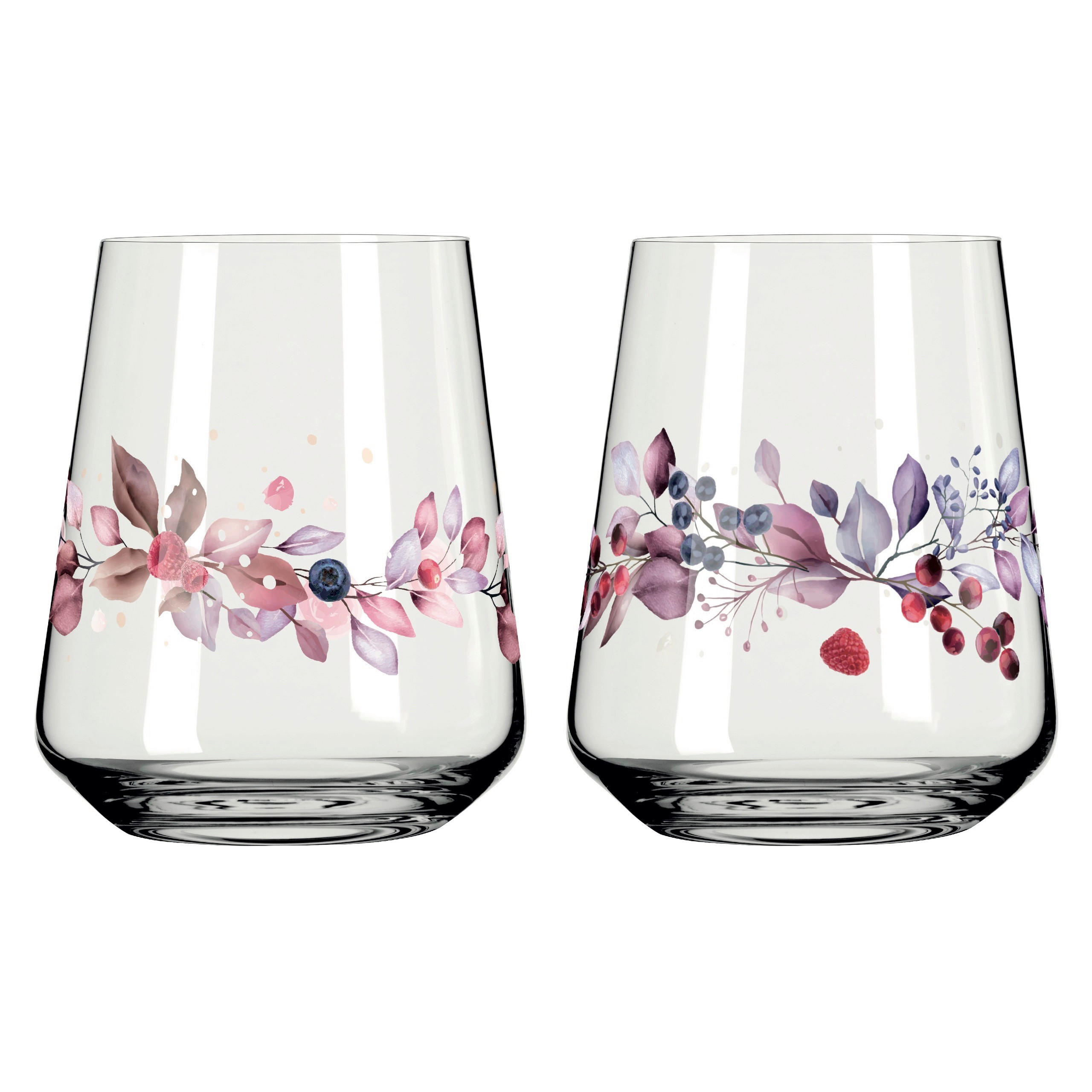 GLÄSERSET Sommersonett 2-teilig  - Pink/Transparent, Design, Glas (9.2/11.0cm) - Ritzenhoff