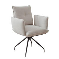 ARMLEHNSTUHL  in Stahl Struktur  - Beige/Schwarz, Design, Textil/Metall (68/90/70cm) - Dieter Knoll