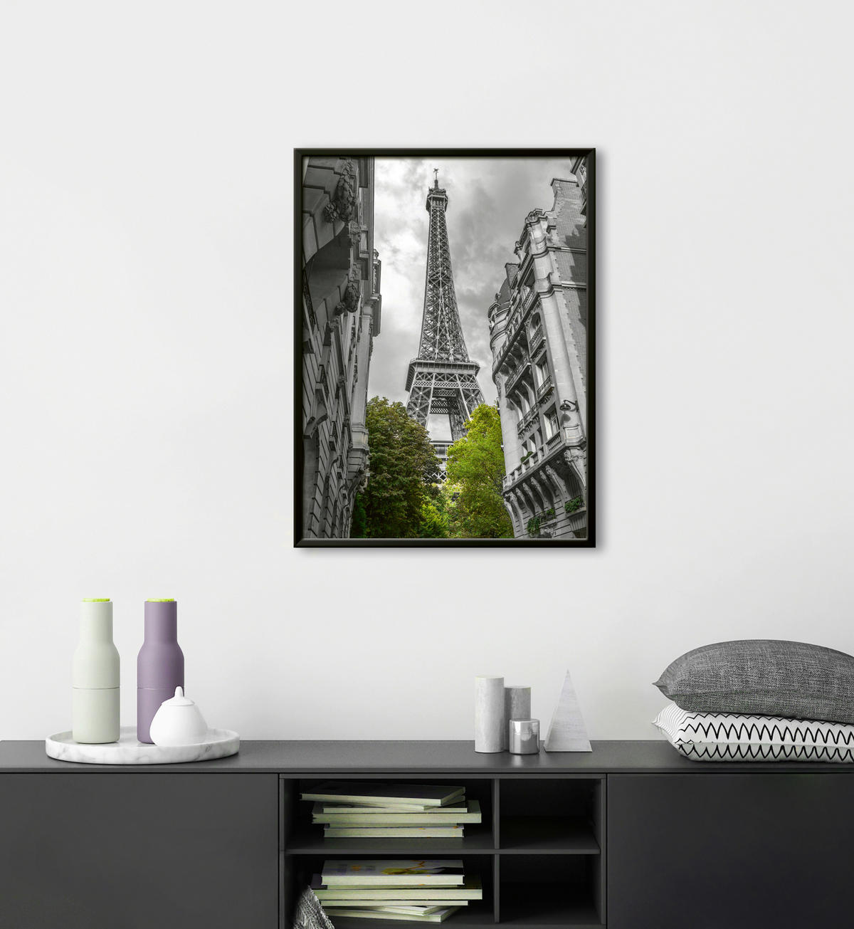 KUNSTDRUCK Städte, Architektur 30/40 cm  - Weiß/Grau, Basics, Papier (30/40cm) - Monee