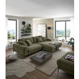 ECKSOFA in Feincord Altrosa  - Schwarz/Altrosa, Design, Textil/Metall (293/207cm) - Dieter Knoll