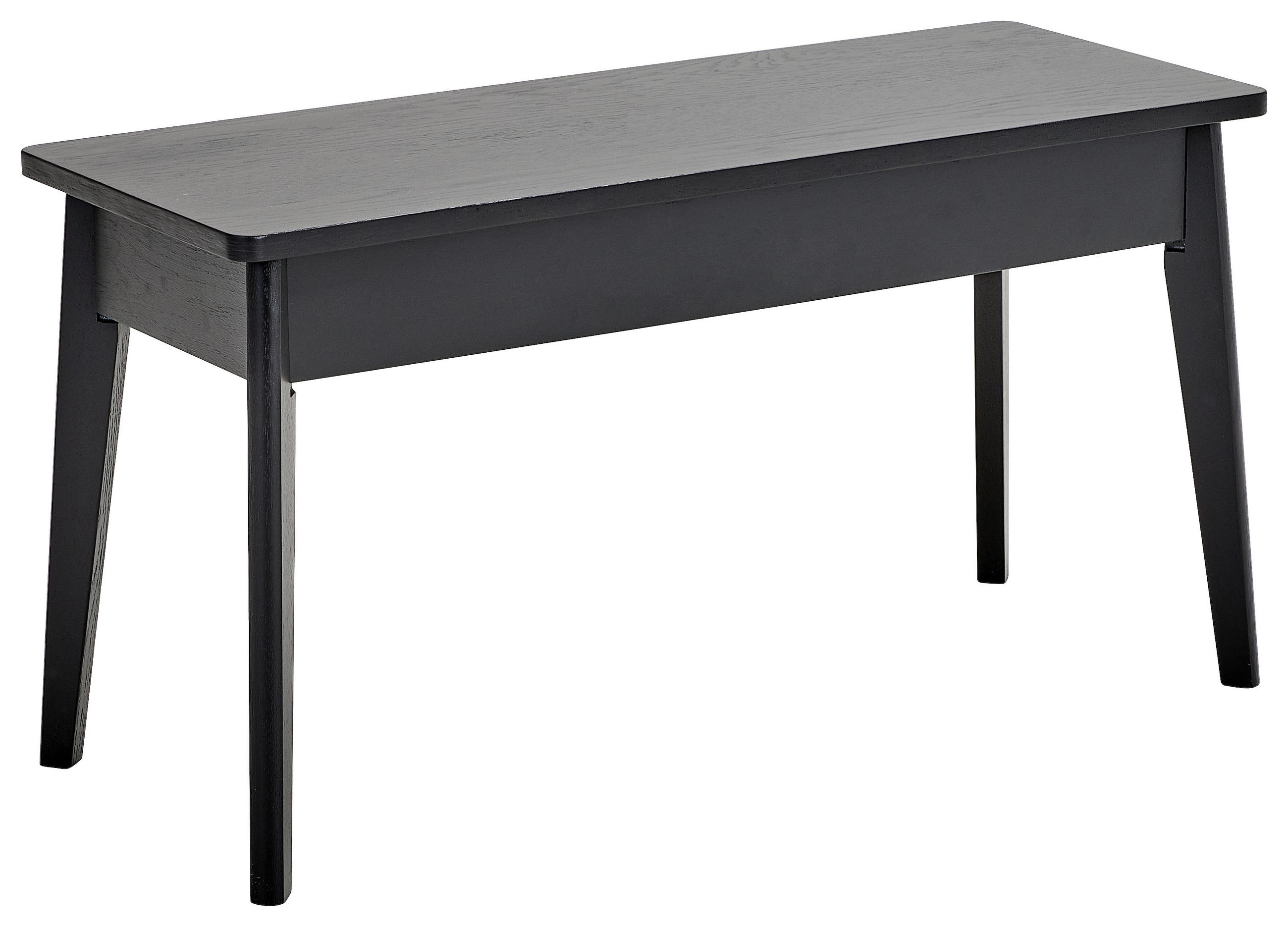 SITZBANK 90/47/35 cm Schwarz furniert, massiv  - Schwarz, KONVENTIONELL (90/47/35cm) - MID.YOU