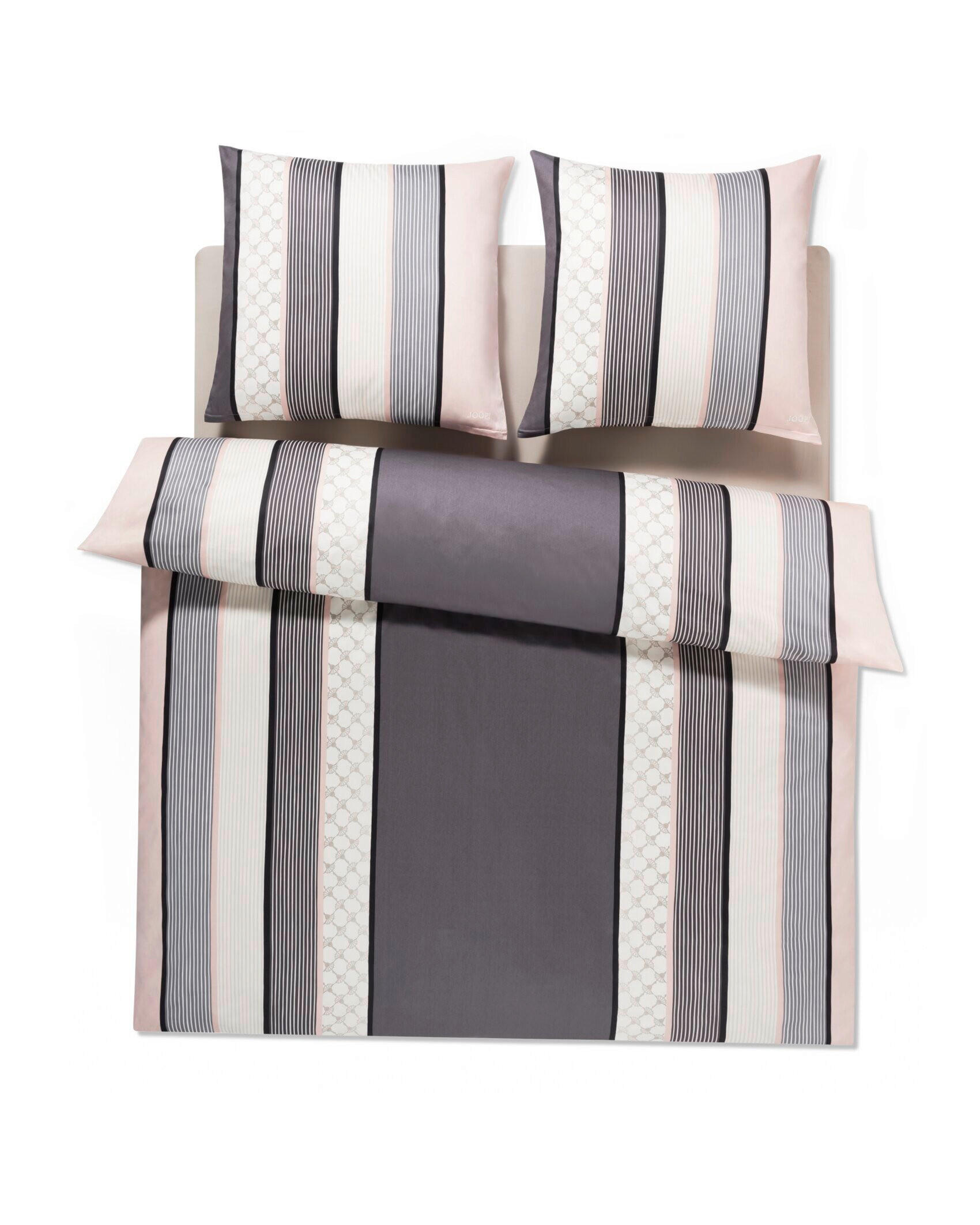 BETTWÄSCHE 3-teilig JOOP! CORNFLOWER STRIPES Jersey 200/200 cm  - Rosa, Basics, Textil (200/200cm) - Joop!
