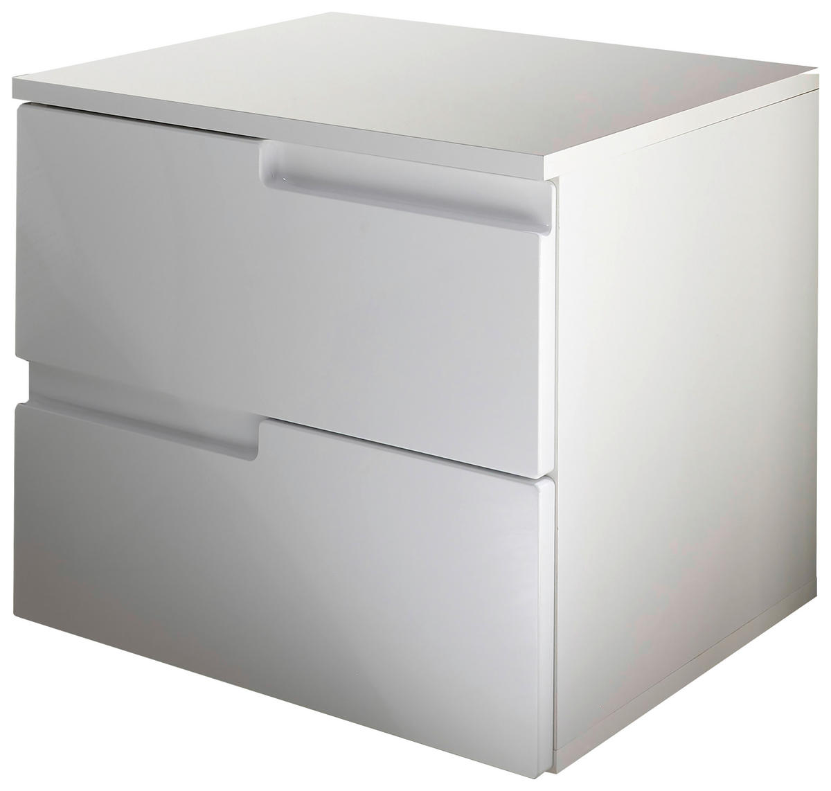NACHTSCHRANK 46,2/41,7/40 cm  - Weiß Hochglanz/Schwarz, MODERN, Holzwerkstoff/Kunststoff (46,2/41,7/40cm) - MID.YOU