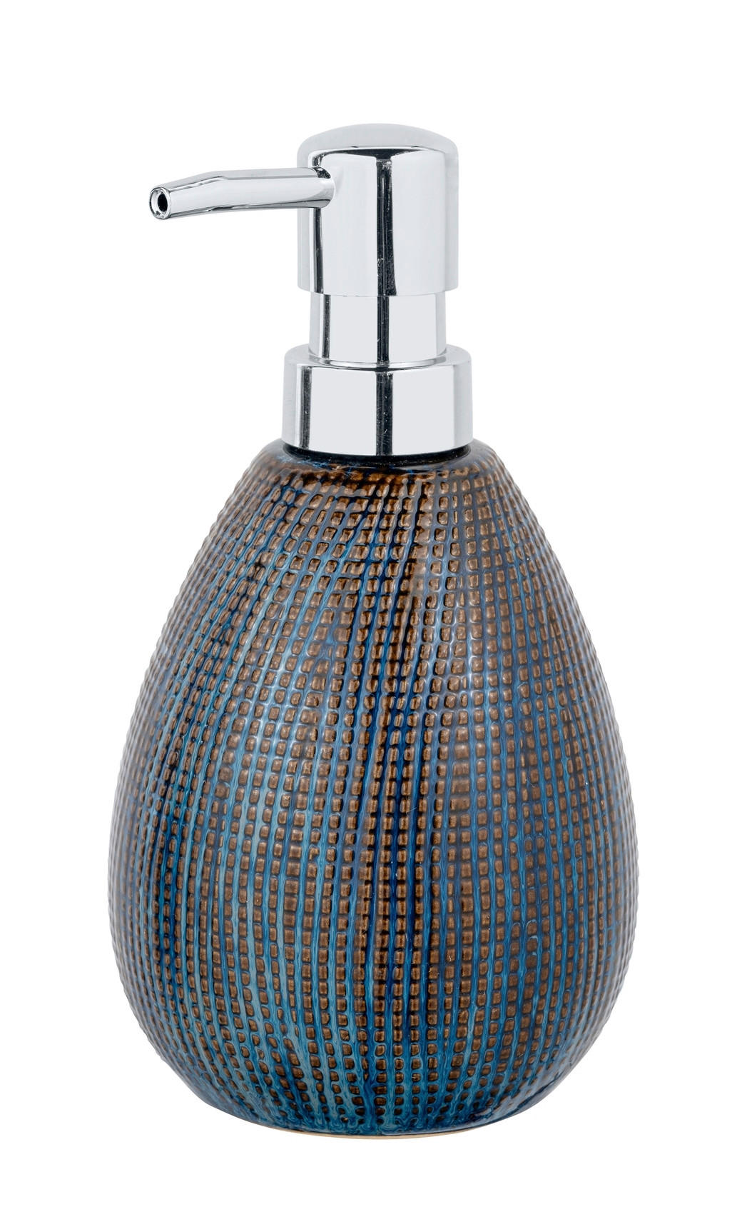 SEIFENSPENDER  - Blau/Chromfarben, KONVENTIONELL, Keramik/Kunststoff (9,5/17,5/9cm) - Schöner Wohnen