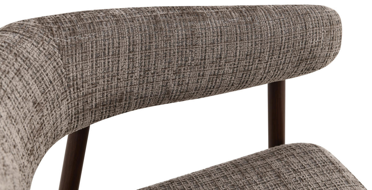 BARHOCKER in Braun, Walnussfarben  - Walnussfarben/Braun, MODERN, Holz/Textil (53/93/55cm) - Livetastic