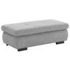 HOCKER in Textil Greige  - Greige/Schwarz, Design, Textil/Metall (138/44/67cm) - Beldomo Style