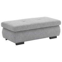 HOCKER in Textil Greige  - Greige/Schwarz, Design, Textil/Metall (138/44/67cm) - Beldomo Style