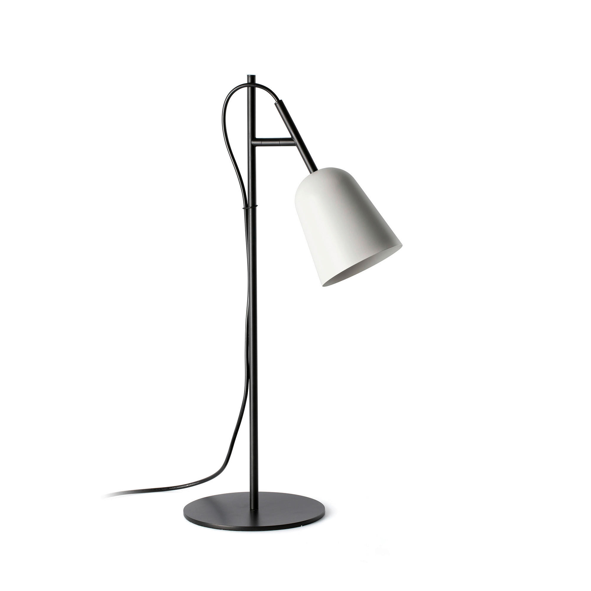 TISCHLEUCHTE 18/29.7/55 cm   - Schwarz/Weiß, KONVENTIONELL, Metall (18/29.7/55cm)