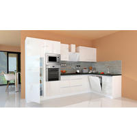 ECKKÜCHE 345/172 cm  in Weiss  - Weiss/Grau, Modern, Holzwerkstoff (345/172cm) - Respekta