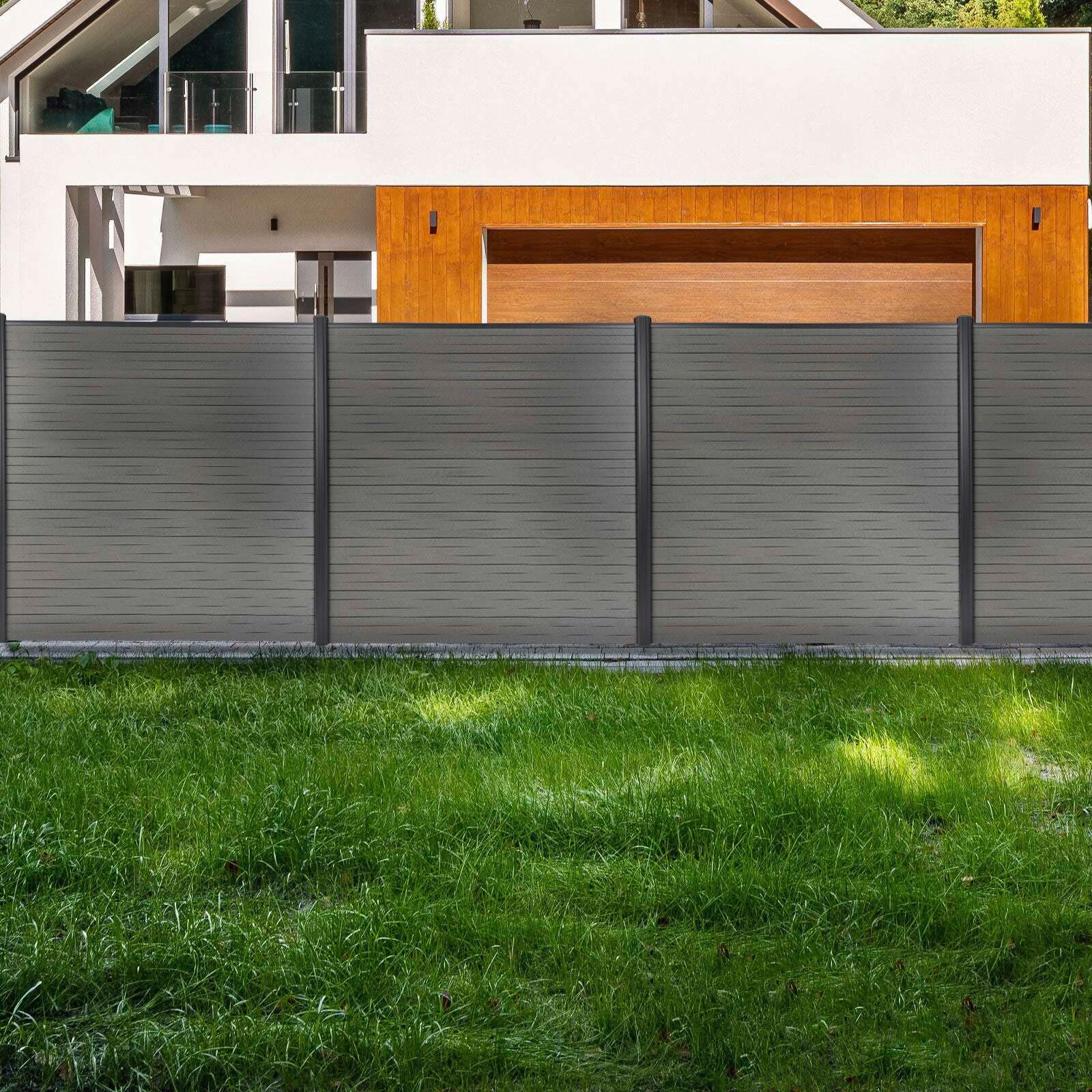 SICHTSCHUTZ - Grau, Design, Holzwerkstoff (180/180cm) - Floordirekt