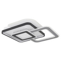 DECKENLEUCHTE 40 W    50/48/8 cm  - Weiss/Transparent, Trend, Kunststoff/Metall (50/48/8cm) - Globo