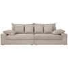 VIERSITZER-SOFA in Cord Beige  - Beige/Schwarz, Modern, Kunststoff/Textil (308/80/140cm) - Livetastic