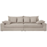 VIERSITZER-SOFA in Cord Beige  - Beige/Schwarz, Modern, Kunststoff/Textil (308/80/140cm) - Livetastic