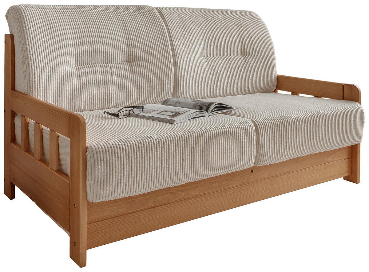 SCHLAFSOFA Cord Kieferfarben, Beige  - Beige/Kieferfarben, MODERN, Textil (154/88/90cm) - Livetastic