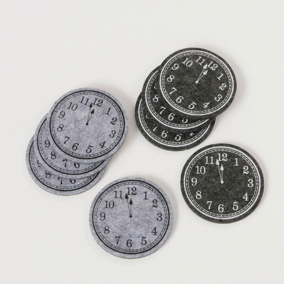 UNTERSETZER  - Schwarz/Grau, Basics, Textil (10cm)