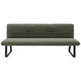 SITZBANK 221/90/70 cm  in Dunkelgrün  - Dunkelgrün/Schwarz, Design, Textil/Metall (221/90/70cm) - Dieter Knoll