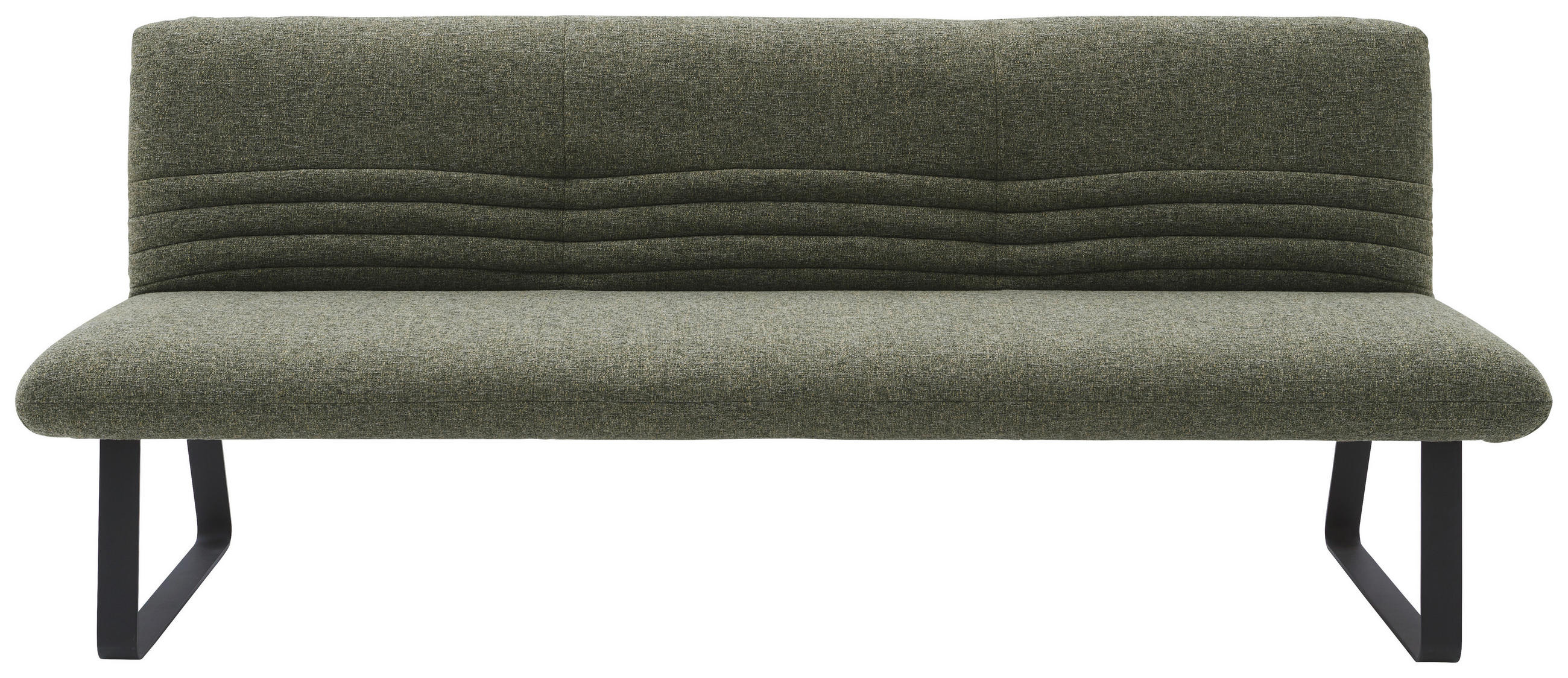 SITZBANK 221/90/70 cm Flachgewebe Dunkelgrün - Dunkelgrün/Schwarz, Design, Textil/Metall (221/90/70cm) - Dieter Knoll