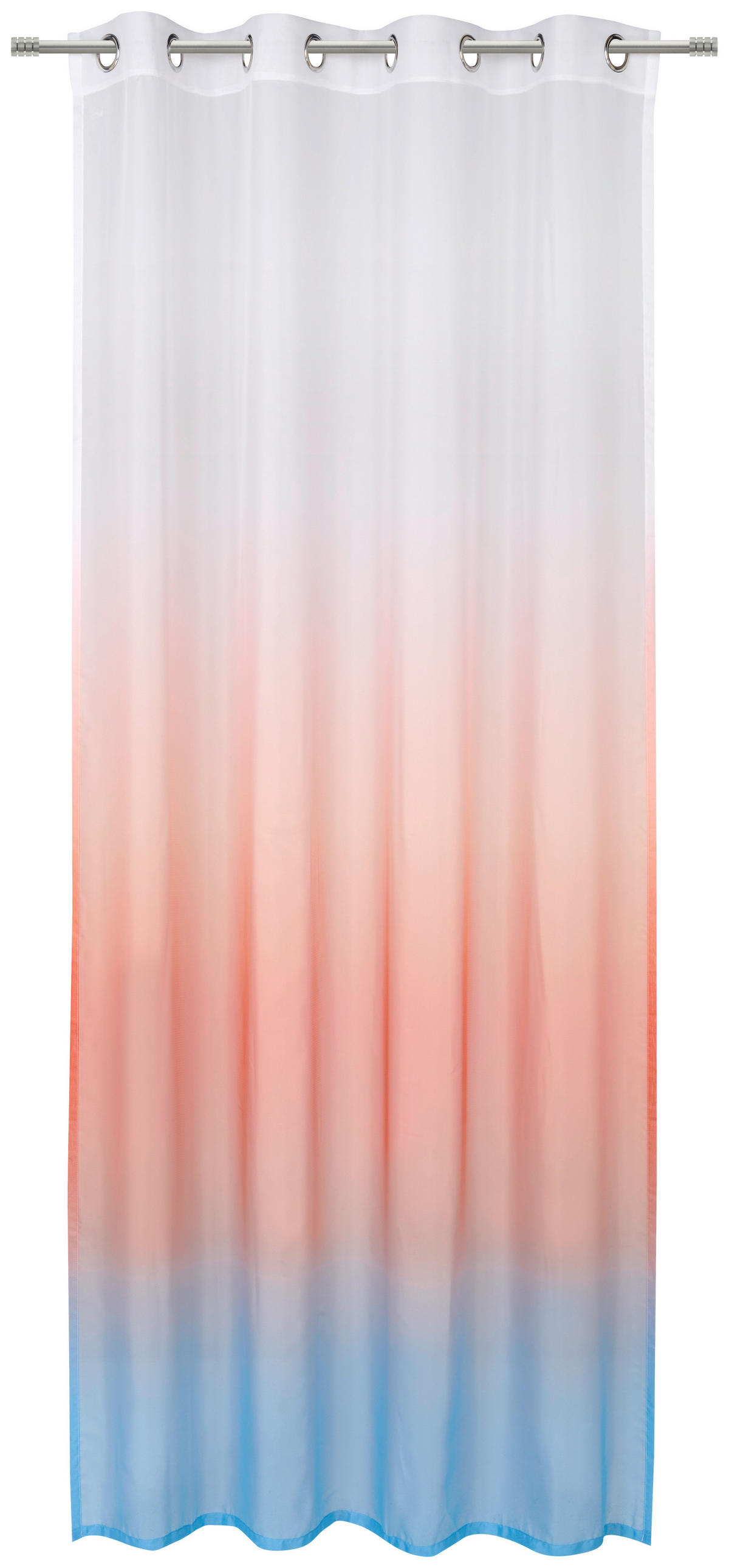 ÖSENSCHAL JOELLE halbtransparent 140/245 cm   - Blau/Orange, Trend, Textil (140/245cm) - Esposa