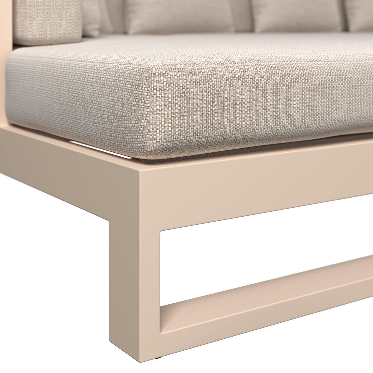 LOUNGE GARNITÚRA 3 részes  248/180 cm   - bézs, Design, Üveg/textil (248/180cm) - Amatio